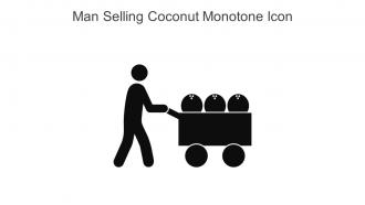 Man Selling Coconut Monotone Icon In Powerpoint Pptx Png And Editable Eps Format