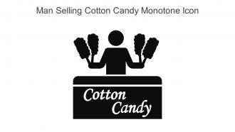 Man Selling Cotton Candy Monotone Icon In Powerpoint Pptx Png And Editable Eps Format