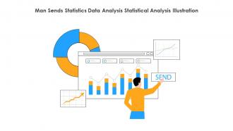 Man Sends Statistics Data Analysis Statistical Analysis Illustration