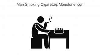 Man Smoking Cigarettes Monotone Icon In Powerpoint Pptx Png And Editable Eps Format