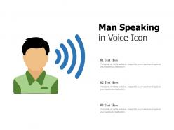 Man speaking in voice icon
