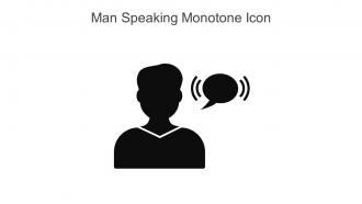 Man Speaking Monotone Icon In Powerpoint Pptx Png And Editable Eps Format
