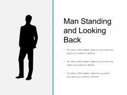 Man standing and looking back
