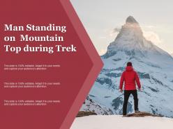 Man Standing On Mountain Top During Trek