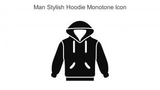 Man Stylish Hoodie Monotone Icon In Powerpoint Pptx Png And Editable Eps Format