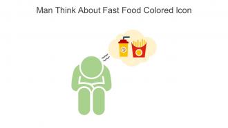 Man Think About Fast Food Colored Icon In Powerpoint Pptx Png And Editable Eps Format