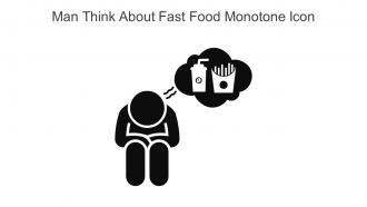 Man Think About Fast Food Monotone Icon In Powerpoint Pptx Png And Editable Eps Format