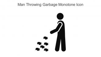 Man Throwing Garbage Monotone Icon In Powerpoint Pptx Png And Editable Eps Format