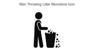 Man Throwing Litter Monotone Icon In Powerpoint Pptx Png And Editable Eps Format