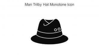 Man Trilby Hat Monotone Icon In Powerpoint Pptx Png And Editable Eps Format