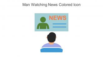 Man Watching News Colored Icon In Powerpoint Pptx Png And Editable Eps Format