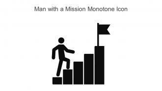 Man With A Mission Monotone Icon In Powerpoint Pptx Png And Editable Eps Format