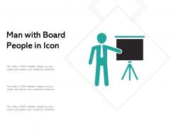 Man with board people in icon