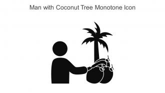 Man With Coconut Tree Monotone Icon In Powerpoint Pptx Png And Editable Eps Format