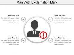 Man with exclamation mark