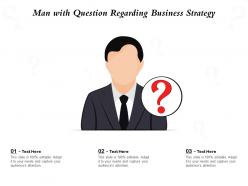 Man with question regarding business strategy