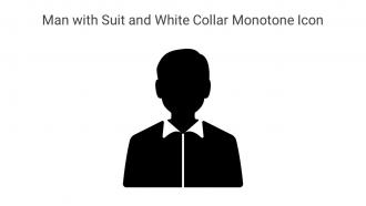 Man With Suit And White Collar Monotone Icon In Powerpoint Pptx Png And Editable Eps Format