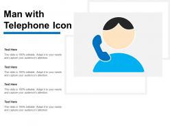 Man with telephone icon