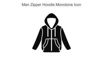 Man Zipper Hoodie Monotone Icon In Powerpoint Pptx Png And Editable Eps Format