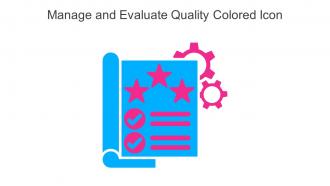 Manage And Evaluate Quality Colored Icon In Powerpoint Pptx Png And Editable Eps Format