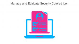 Manage And Evaluate Security Colored Icon In Powerpoint Pptx Png And Editable Eps Format