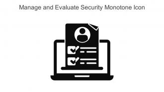 Manage And Evaluate Security Monotone Icon In Powerpoint Pptx Png And Editable Eps Format