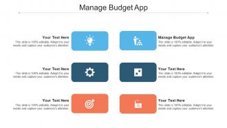 Manage budget app ppt powerpoint presentation inspiration cpb