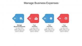 Manage business expenses ppt powerpoint presentation slides example cpb