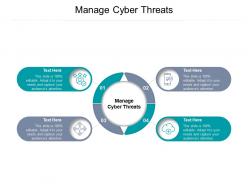 Manage cyber threats ppt powerpoint presentation ideas layouts cpb