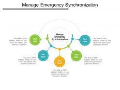 Manage emergency synchronization ppt powerpoint presentation gallery slide cpb