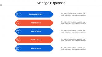 Manage Expenses Ppt Powerpoint Presentation Icon Graphics Design Cpb