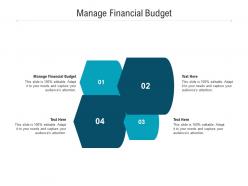 Manage financial budget ppt powerpoint presentation infographic template designs cpb