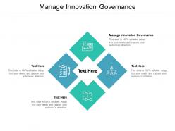 Manage innovation governance ppt powerpoint presentation summary clipart images cpb