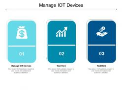 Manage iot devices ppt powerpoint presentation inspiration samples cpb