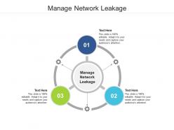Manage network leakage ppt powerpoint presentation show format cpb