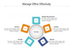 Manage office effectively ppt powerpoint presentation pictures graphics design cpb
