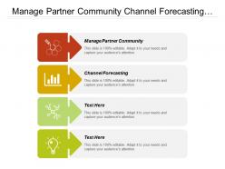 Manage partner community channel forecasting lead management sales training