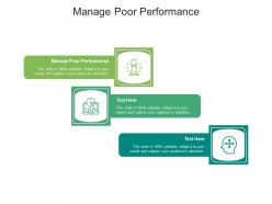 Manage poor performance ppt powerpoint presentation infographic template good cpb