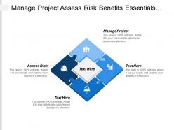 Manage project assess risk benefits essentials health welfare