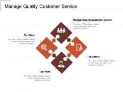 Manage quality customer service ppt powerpoint presentation model good cpb