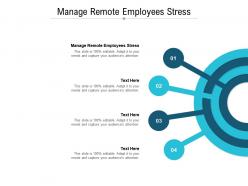 Manage remote employees stress ppt powerpoint presentation outline format ideas cpb