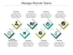 Manage remote teams ppt powerpoint presentation professional guide cpb
