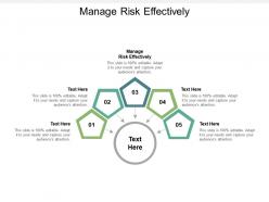 Manage risk effectively ppt powerpoint presentation portfolio microsoft cpb