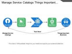 Manage service catalogs things important business business process