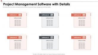 Manage the project scoping to describe the major deliverables management software details