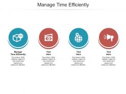 Manage time efficiently ppt powerpoint presentation portfolio infographic template cpb
