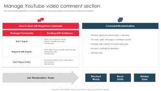 Manage Youtube Video Comment Section Create Youtube Channel And Build Online Presence