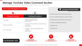 Manage Youtube Video Comment Section Video Content Marketing Plan For Youtube Advertising