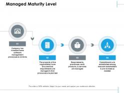 Managed maturity level ppt summary background designs