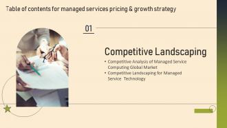 Managed Services Pricing And Growth Strategy For Table Of Contents Ppt Icon Graphics Example